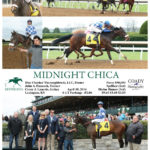 Blue Checker Winners Circle Photo